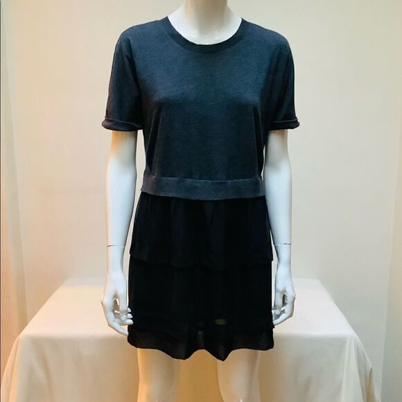 NATION LTD MINI DRESS SIZE MEDIUM BLACK GRAY - Picture 1 of 6